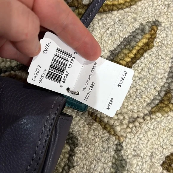 💕 Coach NWT $128 slate mini crossbody bag 💕 - Picture 2 of 12